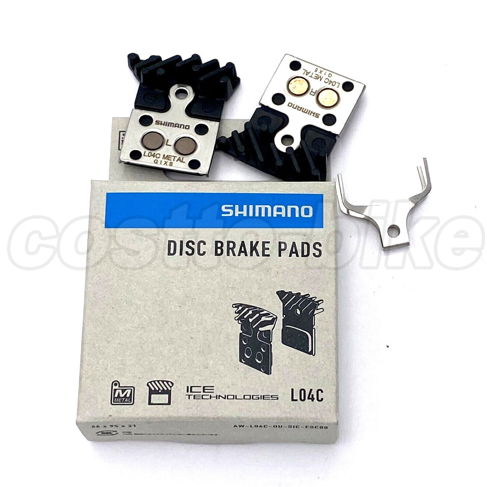 Shimano L04C/L05A Metal Disc Brake Caliper Pads ICETECH Cooling Fins