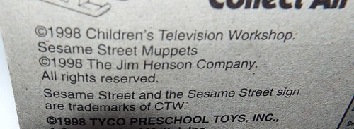 NOS 98' Fisher Price Sesame Street Die Cast Vehicles Ernie's Cement Mixer Tyco - Picture 4 of 4