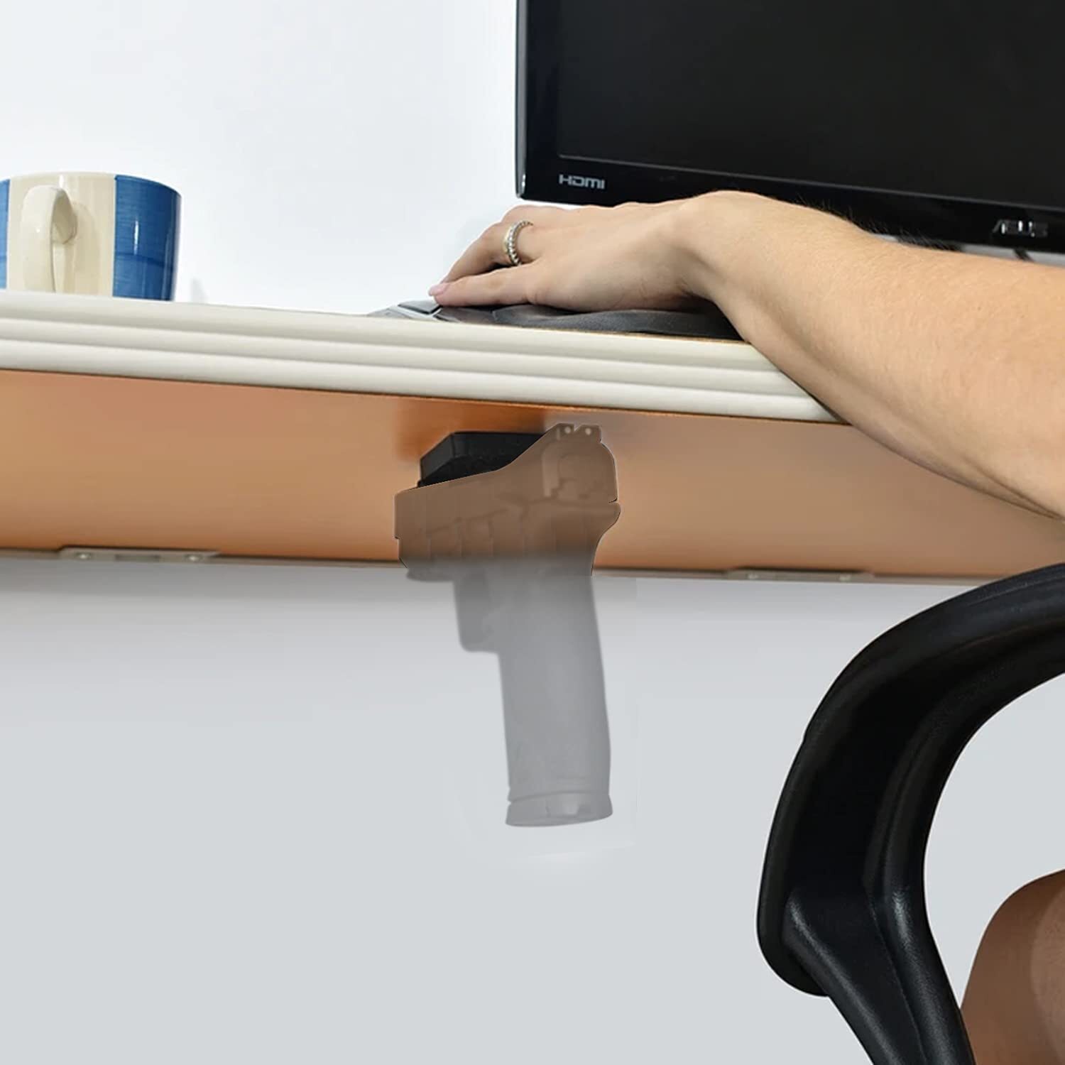 Gun Mount ,Gun Holder for Car, Safe ,Under Desk Concealed