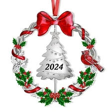 Christmas Ornament 2024 for Christmas Tree Decorations，Dated 2024 Christm