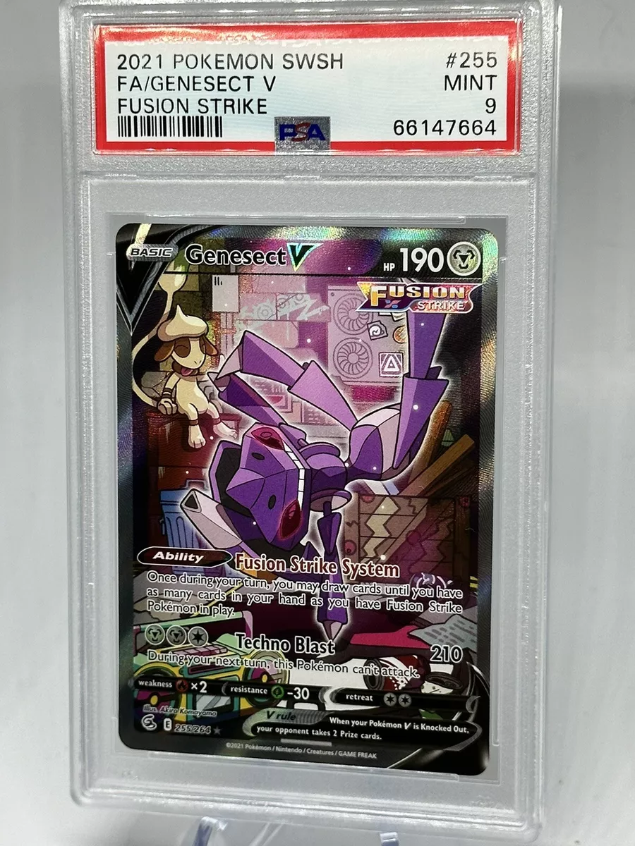 Pokemon - Fusion Strike - Genesect V - 255/264 - Full ART -NM/M - New *ALT  ART*