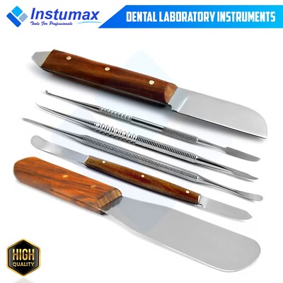 Dental Laboratory Tool Set 6Pcs Wax Plaster Alginate Modeling Carver Instruments