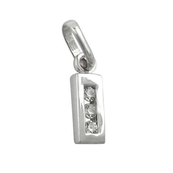 AnhäNger Buchstabe I Mit Zirkonia Aus Echtem 925 Silber Damen SilberanhäNger-image