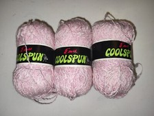 3x Emu Coolspun Pink Cotton Linen Nylon Yarn
