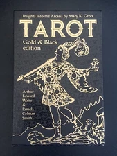 Gold And Black Waite Smith Tarot Cards Deck Complete Wicca Mystic Intuitive