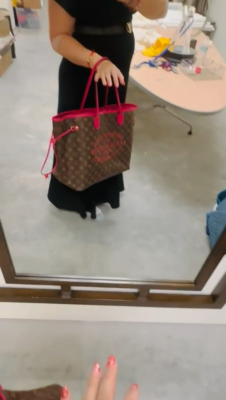 Louis Vuitton Neverfull GM IKAT Fuchsia Monogram Larg