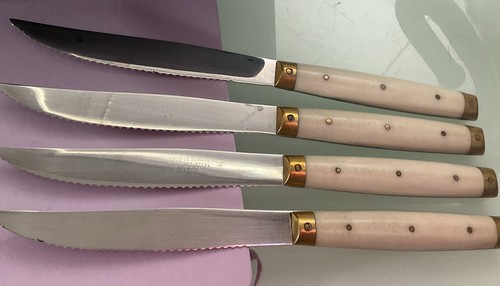 Melron Bistro Bone White Handle Stainless Steel Blade Knives