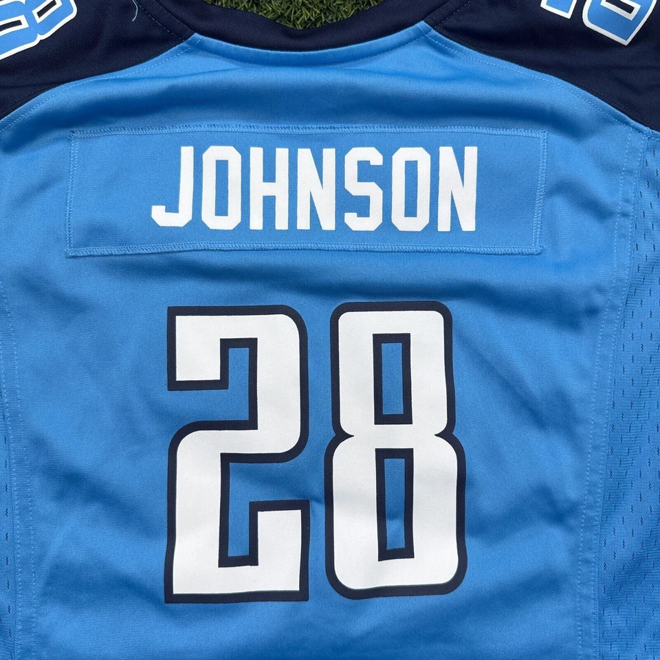 Camiseta Nike Tennesee Titans Chris Johnson para mujer XL azul Home On Field Foto 2 de 4