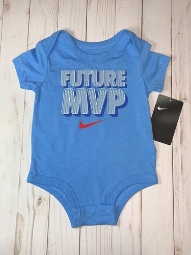 Body Nike bambino ragazzo manica corta "Future MVP" pezzo unico blu taglia - 3 mesi - Foto 2 di 3