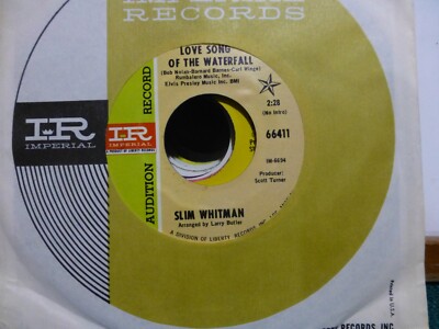 SLIM WHITMAN LOVE SONG OF THE WATEFRALL & WHEN YOU WERE SIXTEEN  PROMO NM   45