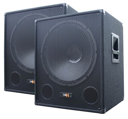 E-Lektron Quad 882 3600W PA Sound System 2X12" Powered 2X18" Subwoofer w Poles - Picture 10 of 21