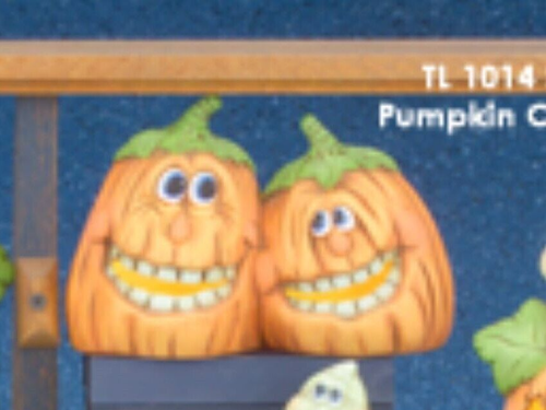 Fiesta Calabazas Pareja 5" T Halloween Otoño Calabaza Cerámica Bisque Listo para Pintar - Imagen 2 de 2