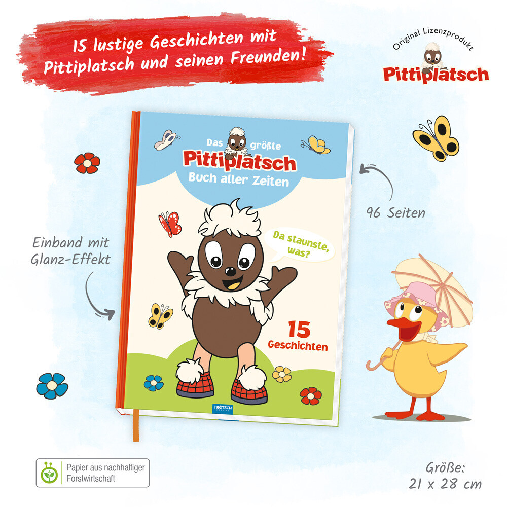 Thumbnail - Trötsch Unser Sandmännchen Kinderbuch Das Größte Pittiplatsch Buch