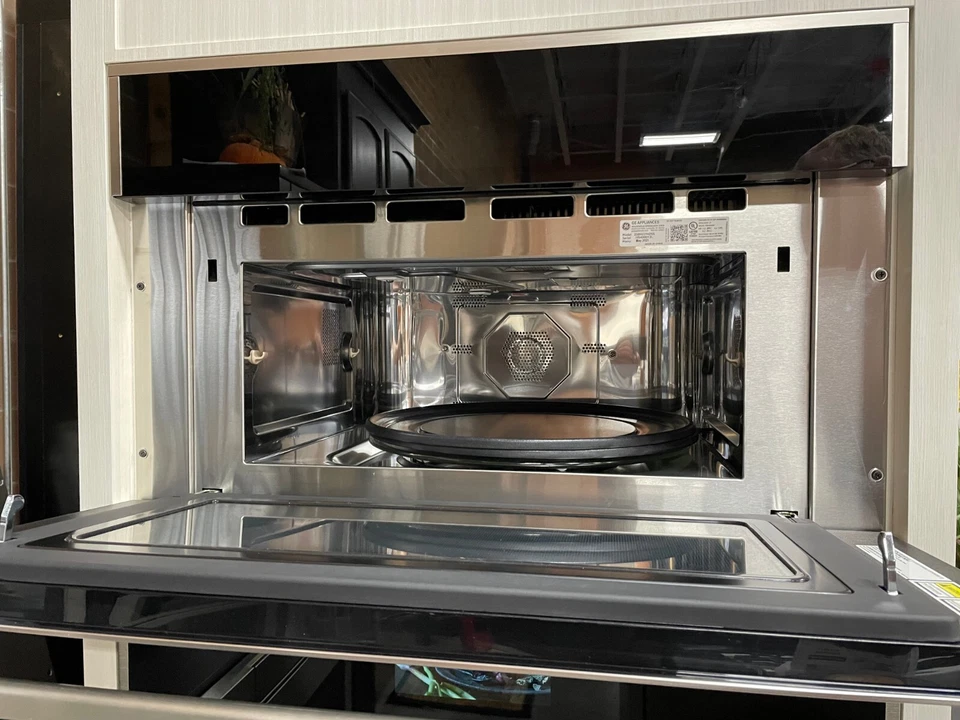 Печь скоростная GE Monogram минималистская серия 30 дюймов из нержавеющей стали/черная Advantium ZSB9231NSS - Изображение 2 из 3