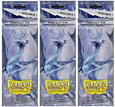Dragon Shield - Clear - Sealable Perfect Fit Sleeves Dragon Shield - Clear - Sealable Perfect Fit Sleeves
