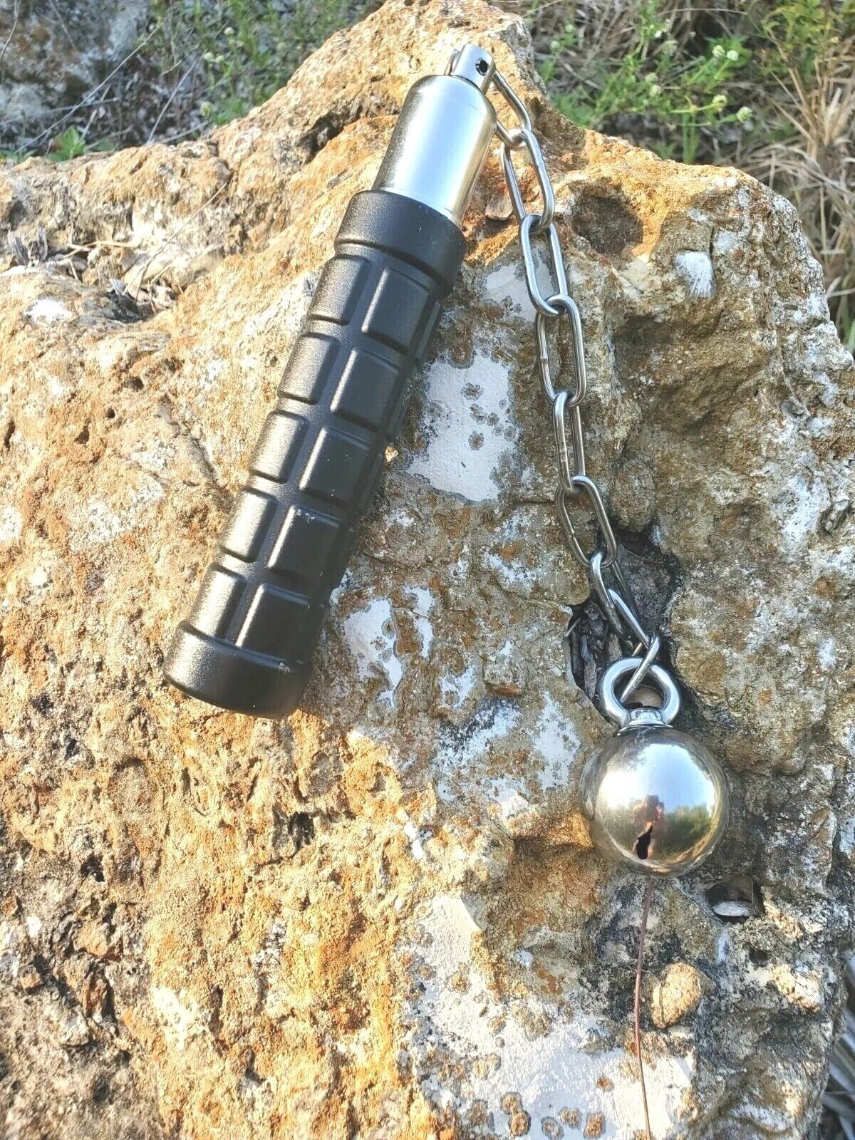 Tactical  Medieval Replica Flail Security Self Defense Martial Arts Concealable