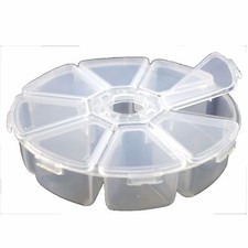 Hawk  TJ8701  2PAK 8 Compartment Bead Craft Small Parts Fishing Storage Boxes 