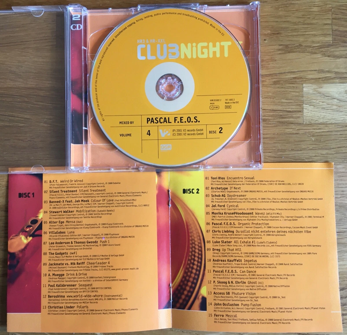 2CD - pascal F.E.O.S. - clubnight vol.4 - 2001 - hr3 - mix - | eBay