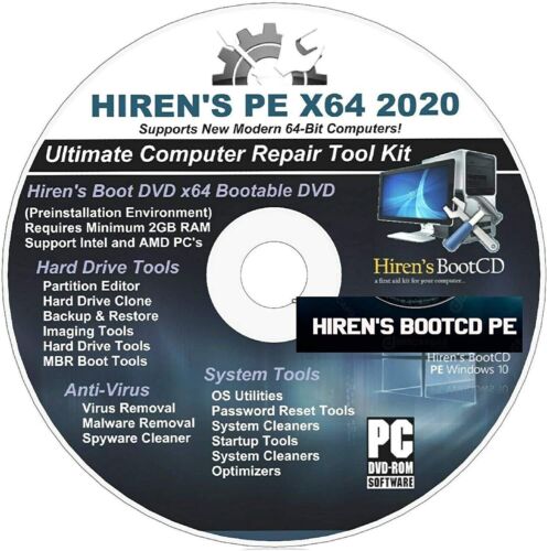 Hiren's Boot CD - Password Reset - Data Recovery - Virus Removal - Diagnostics - Picture 1 of 2