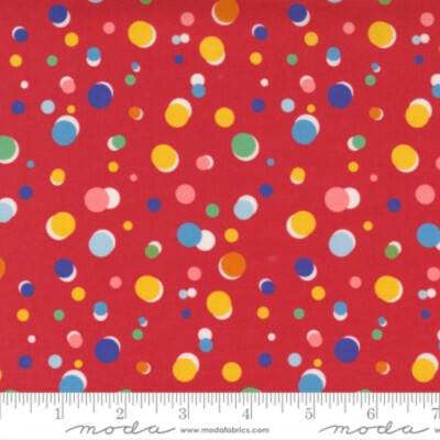Moda Story Time by American Jane 21795 12 Red Happy Dots Cotton | eBay