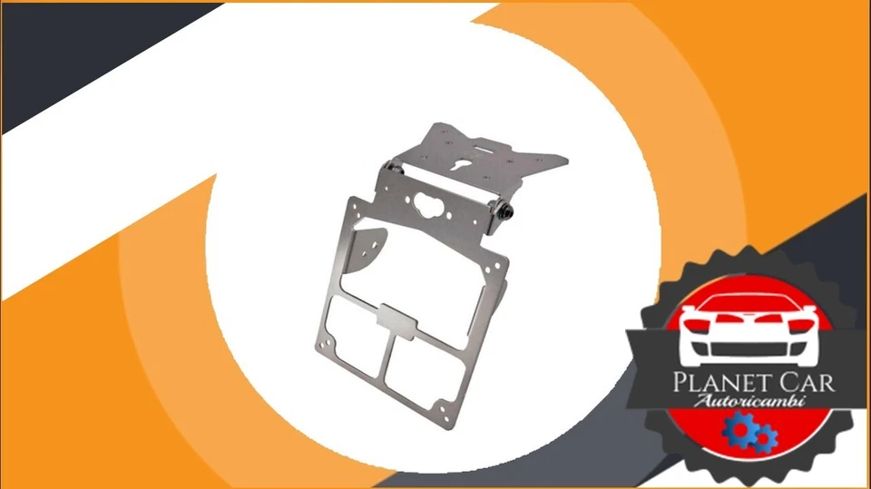 ONE 77541401 Port Plaque D'Immatriculation Moto Chrome Aluminium Universel