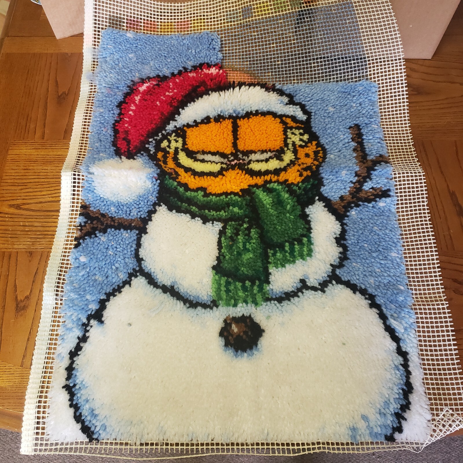 Vintage Garfield Latch Hook Rugs Lot of 4 Check Photos eBay