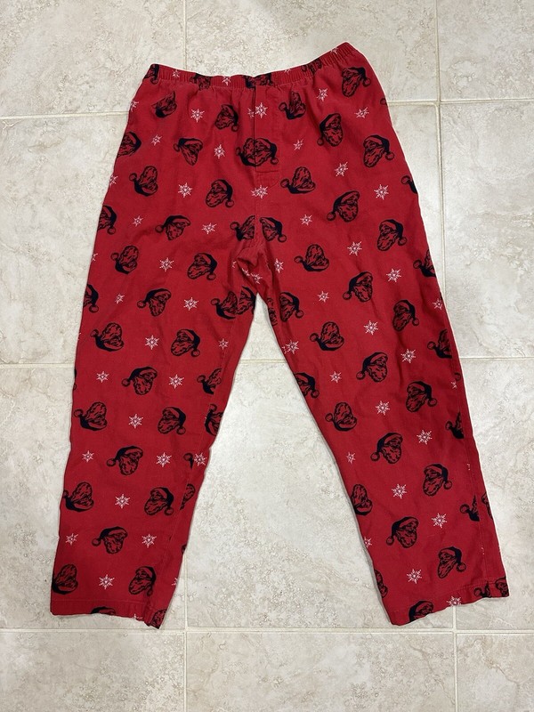 Charter Club Holiday Christmas Santa Pajama PJ Bottoms Pants Flannel Small