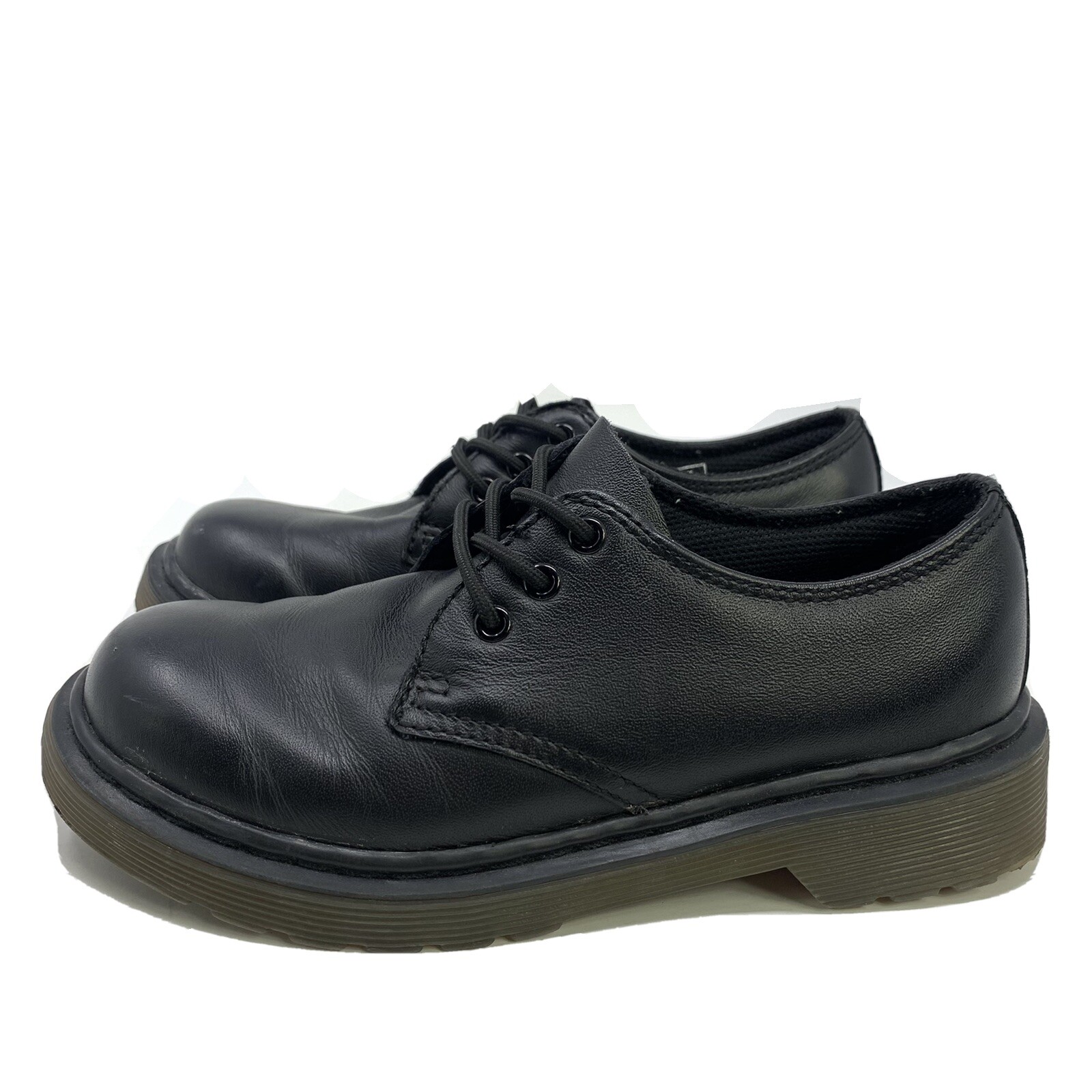 SAOLA Scarpe stringate Dr. Martens unisex ragazzo ragazza pelle nera morbida taglia 1