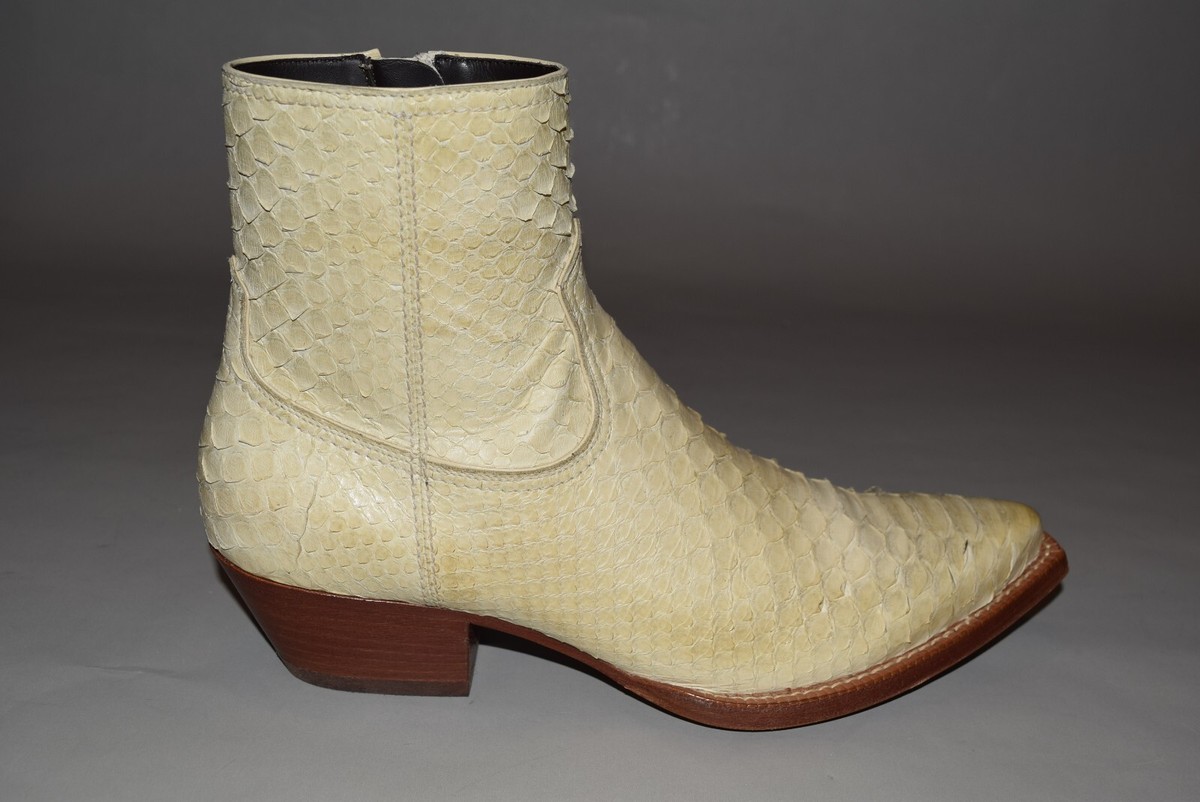 NIB $1995 Womens YSL Saint Laurent Lukas 40 Zip Aged Python  display picture 1