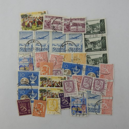 Vintage Fineland Postage Stamp Lot Mixed Time Periods Estate Sale Find