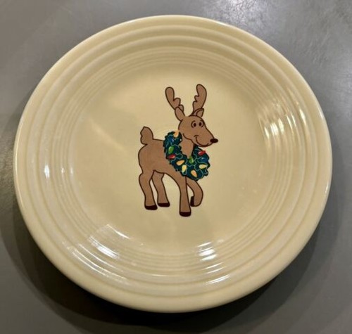 FIESTA Fiestaware You CHOOSE COLOR & QTY CHRISTMAS Tree Ornament Plate Reindeer - Picture 9 of 9