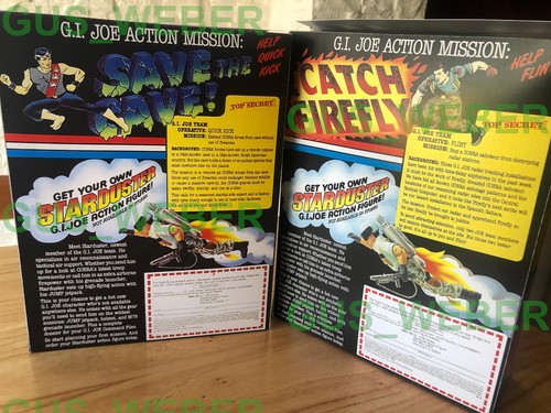 GI-Joe Action Stars RALSTON Cereal box X2 QUICK KICJ & FLINT REPRO - Picture 2 of 3