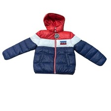 Levi's Big Kids Crop Puffer Hooded Jacket Unisex Size Medium 10 - 12 Yrs Old NWT
