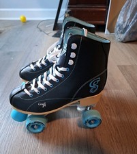 Candi Girl Black And Blue Roller Skates Size 9 Womens Nice Condition