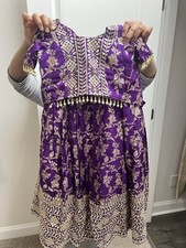 Traditional Indian Style Purple Chaniyacholi for 5 to 6 Year Old Girls