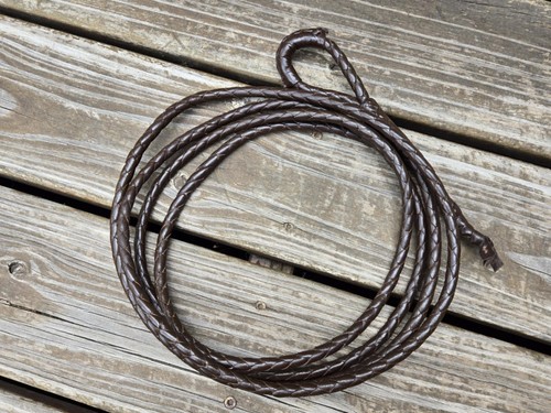 Vintage Braided Plaited Brown Leather Western Hobbles & Two Riatas - Quality Lot - Picture 3 of 11