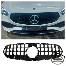 Black GT Panamericana Style Grill for Mercedes-Benz C W206 C250 C300 2021+