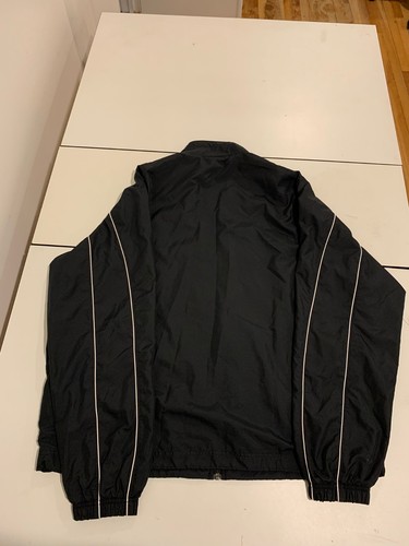 Vintage Nike Tracksuit 2XL Black White Stripe Windbreaker Y2K Retro Warm Up Gym - Picture 10 of 23