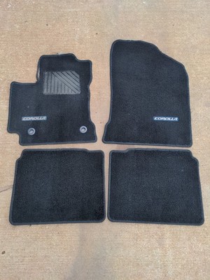 2014-2019 Toyota Corolla Carpet Floor Mats w/Blue Stitching OEM Set of 4 Used