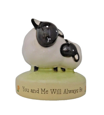 Grasslands Road ''You and Me Will Always Be'' Mama Momma Ewe Sheep Baby Lamb Bank