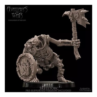 Avatars of wars - Undead - Orc Skeleton 1 - 3D Printed
