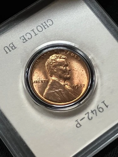 * 1942-P * SUPERB+ BRILLIANT GEM BU Lincoln WHEAT PENNY * FROM OLD COLLECTION *