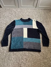 Alfred Dunner Size L Colorblock Chenille Mock Neck Sweater