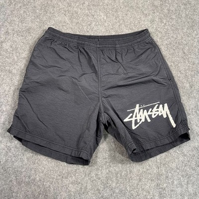 Nike x Stussy Black Graphic Swim Bathing Suit Water Shorts Men's