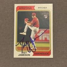 DREY JAMESON Signed Autographed 2023 Topps Heritage Baseball Card D-Backs #257
