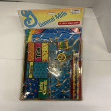 General Mills 11 Piece Value Pack School Supplies Kit Pencils Sharpener Folder