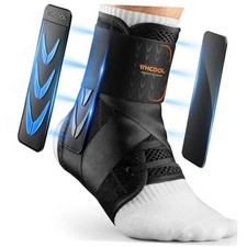 Slim-Fit Ankle Brace for Sprained Ankle, Quick Orange/Black-M ankle:30-33cm 