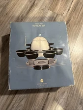 New In BOX Michael Graves Stainless Steel Fondue Set 