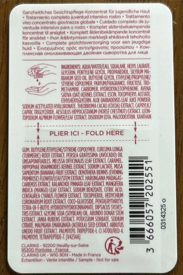 9x CLARINS Double Serum sample lot set x 9 - 0.03 oz / 0.9 ml each Sealed NEW - Image 3 of 4