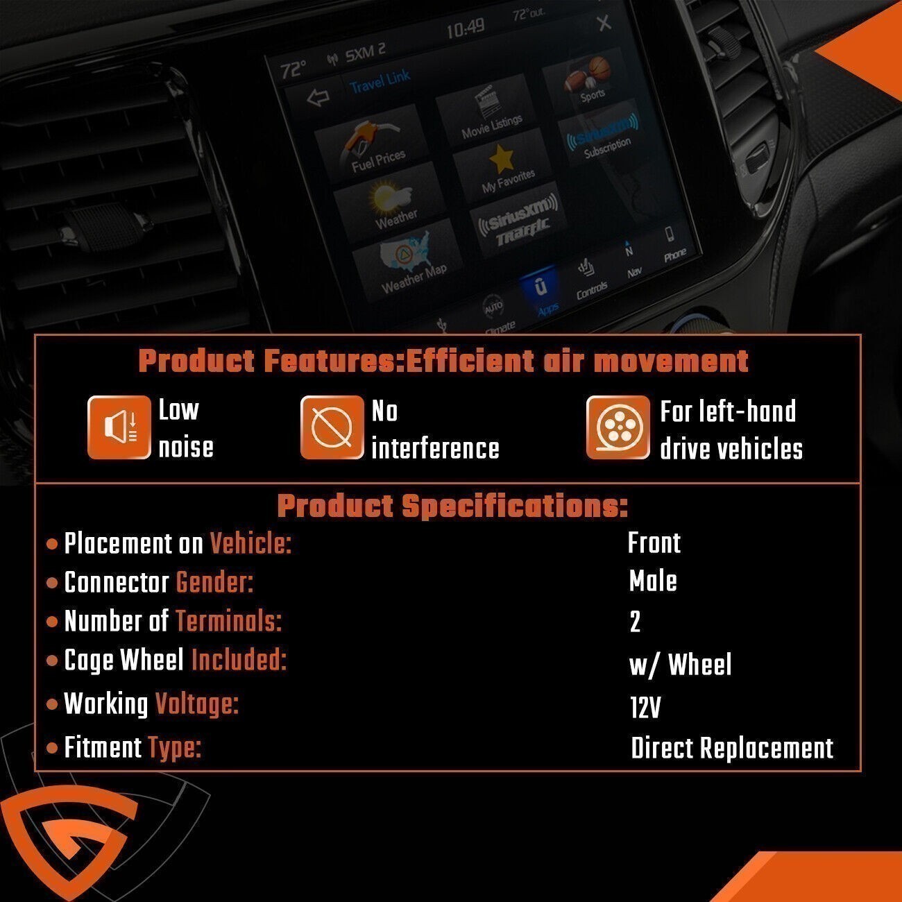 A/C Blower Motor with Fan for Jeep Grand Cherokee Dodge Grand Caravan Xsrmzgfazo